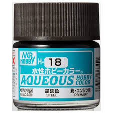 H18 Steel Aqueous 10ml Bottle Paint 