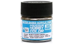 H64 Semi Gloss RLM Dark Green Aqueous 10ml Bottle Paint 