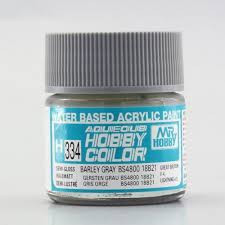 H334 Semi-Gloss Barley Grey Aqueous 10ml Bottle Paint 
