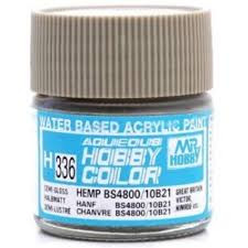 H336 Semi-Gloss Hemp BS4800 Aqueous 10ml Bottle Paint 