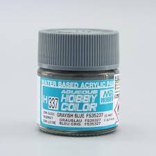 H337 Semi-Gloss Greyish Blue Aqueous 10ml Bottle Paint 