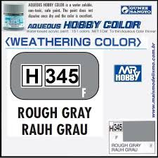 H344 Rough Grey Aqueous 10ml Bottle Paint 