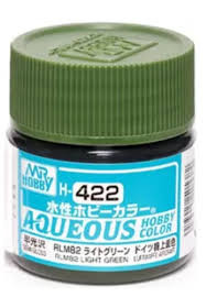 H422 RLM 82 Light Green Aqueous 10ml Bottle Paint 