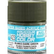H423 RLM 83 Dark Green Aqueous 10ml Bottle Paint 