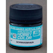 H462 Black / Brown Aqueous 10ml Bottle Paint 