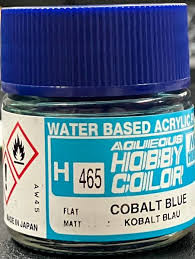 H465 Cobalt Blue Aqueous 10ml Bottle Paint 