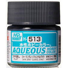 H513 Flat German Dunkel Grau WWII  Aqueous 10ml Bottle Paint 