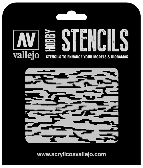 1/32 Pixelated Modern Camo Stencil