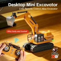 WLtoys 6402 1/64 RC Excavator Mini Alloy 340° Rotation Sound Light Truck