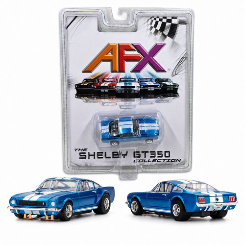 AFX Shelby Mustang GT-350 Blue / White Stripe