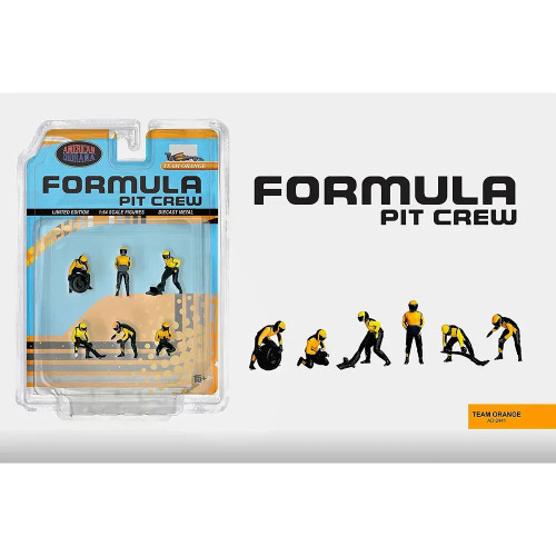 American Diorama 1/64 Pit Crew Figures - Team Orange