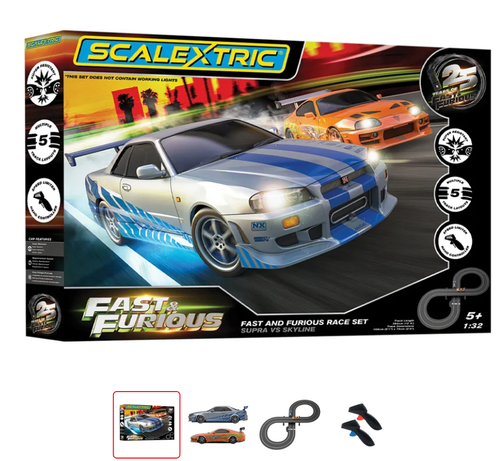 SCALEXTRIC 1/32 FAST AND FURIOUS 25 YEARS SLOT CAR SET