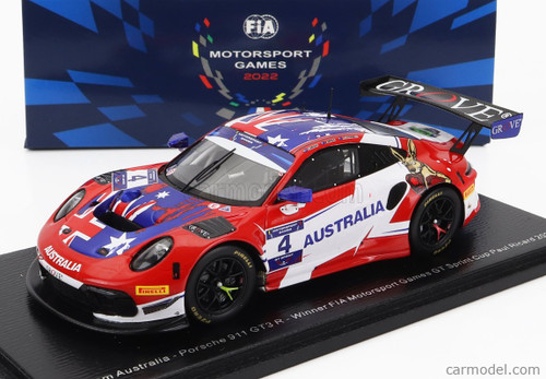 991 911 GT3 R TEAM AUSTRALIA N 4 WINNER FIA MOTORSPORT GAMES GT SPRINT CUP PAUL RICHARD 2022 M.CAMPBELL