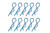 Team Corally - Body Clips - 45° Bent - Medium - Blue - 10 pcs