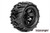 MORPH 1/10 MONSTER TRUCK TIRE BLACK WHEEL WITH 1/2 OFFSET 12MM HEX MOUNTED