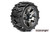 MORPH 1/10 STADIUM TRUCK TIRE CHROME BLACK WHEEL WITH 1/2 OFFSET 12MM HEX MOUNTED
