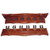 6 Clip Cue Rack - Walnut