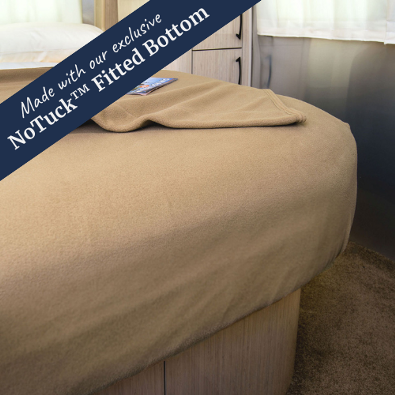 Polartec® Blankets for Camper & RV with Our Exclusive NoTuck™ Fitted Bottom