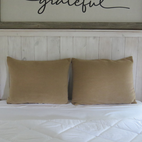 Sand Polartec® fleece pillow covers