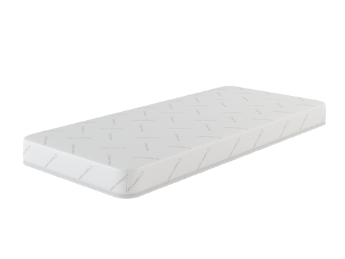 angled view of 5.5" basic foam mattress angled view of 5.5" basic foam mattress