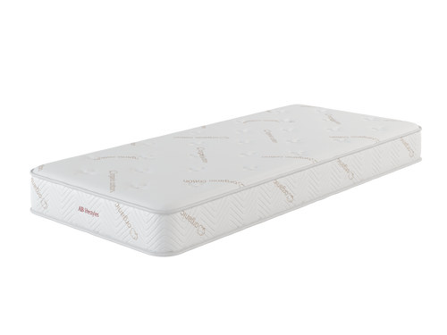angled view of 6.5" memory foam mattress
