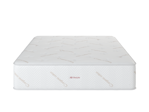 Straight view of 12 inch hybrid mattress for home
