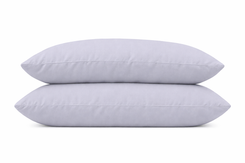 Stacked Nature's Rest Pillows in silver cloud organic cotton cover