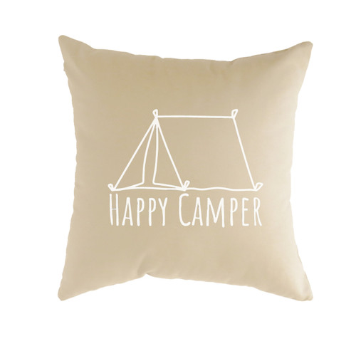 Happy Camper Pillow Cover - canvas Happy Camper Pillow Cover - canvas