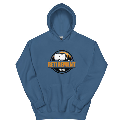 Indigo Blue My Retirement Plan Airstream Hoodie Indigo Blue My Retirement Plan Airstream Hoodie