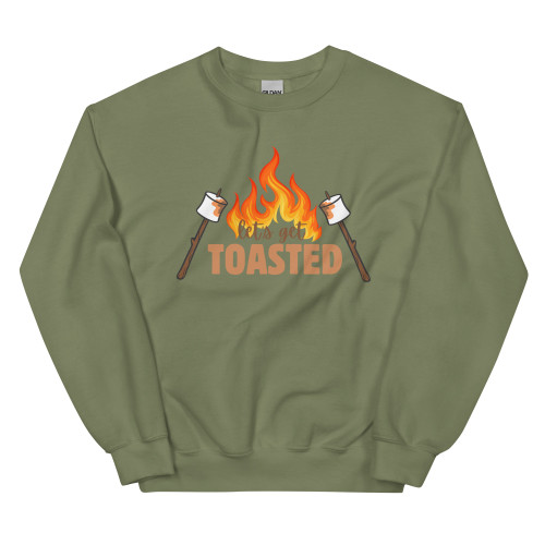 Military Green Let's Get Toasted Sweatshirt Military Green Let's Get Toasted Sweatshirt