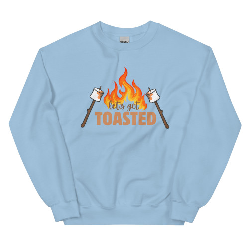 Light Blue Let's Get Toasted Sweatshirt Light Blue Let's Get Toasted Sweatshirt