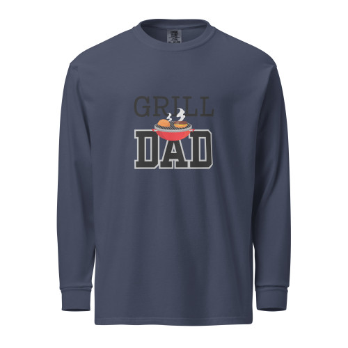 Navy Grill Dad Long Sleeve Tee Navy Grill Dad Long Sleeve Tee