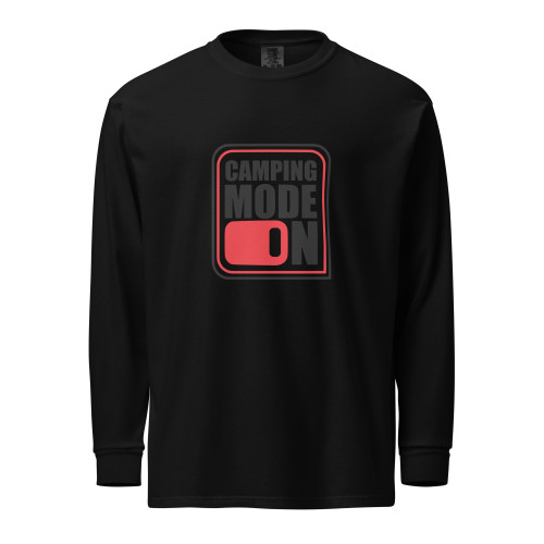 Black Camping Mode ON Long Sleeve Tee Black Camping Mode ON Long Sleeve Tee