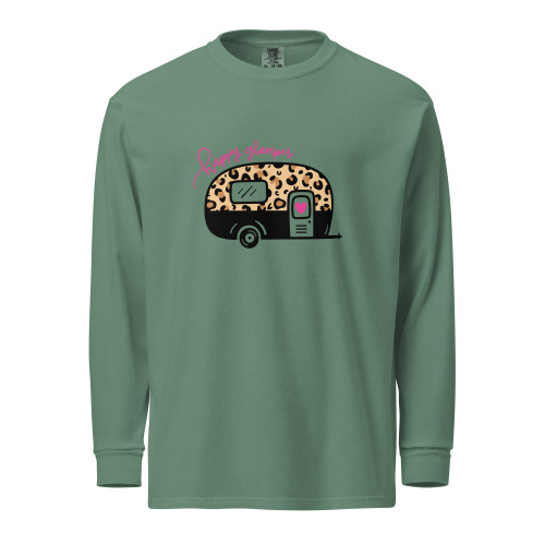 Light Green Happy Glamper Long Sleeve Tee Light Green Happy Glamper Long Sleeve Tee