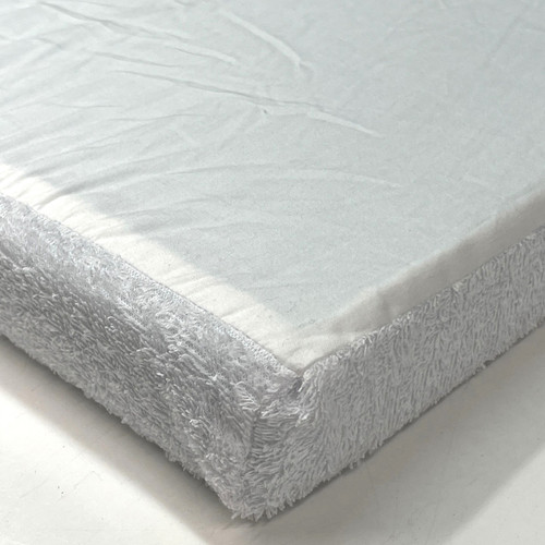 200 thread count cotton fabric on underside of topper