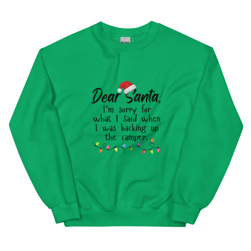 Dear Santa Camper Sweatshirt, irish green