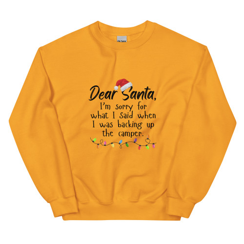 Dear Santa Camper Sweatshirt, gold
