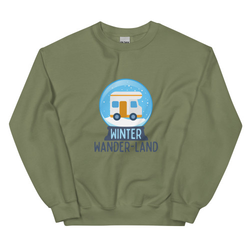 Winter Wander-Land Sweatshirt, military green
