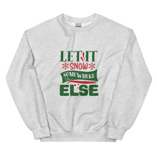 Let It Snow Sweatshirt, ash gray