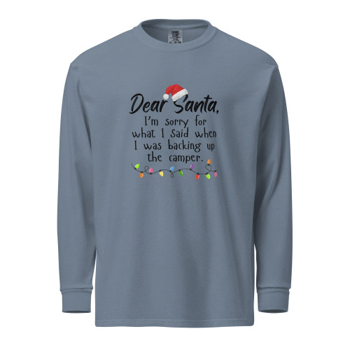 Dear Santa Long Sleeve Tee, blue jean