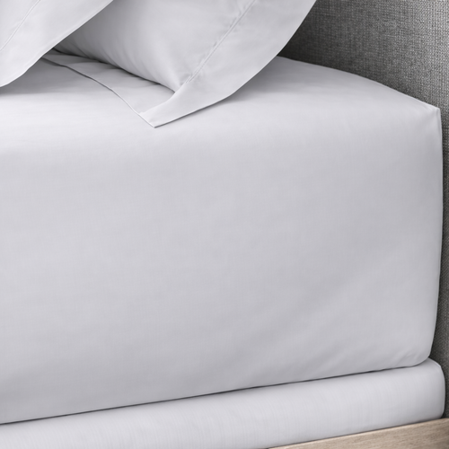 200tc New Adventures thunder gray percale fitted sheet on RV bed