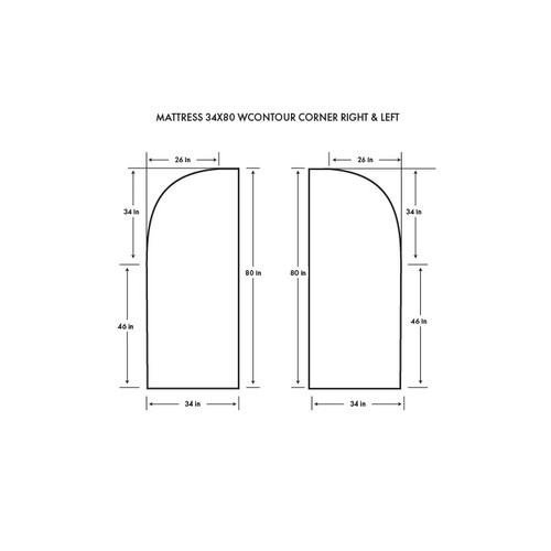 34x80 with contour left and right mattress diagram 34x80 with contour left and right mattress diagram