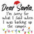 Dear Santa, I'm sorry, design closeup
