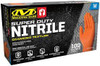 Gants jetables robustes, taille 9/Moyen, en nitrile, épaisseur de 8 mils, sans poudre, couleur orange