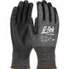 Gants résistants coupures G-Tek PolyKor X7MC, Taille Moyen, Calibre 18, Revêtement Polyuréthane, Enveloppe Polyéthylène, ASTM ANSI niveau A7/EN 388 niveau F