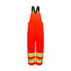 Pantalons bavette sécurité imperméables ignifuges haute visibilité polyuréthane, Grand, Orange visibilité