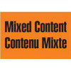Étiquettes Mixed Content Contenu mixte 3x2 Orange