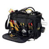 Porte-outils en polyester avec 58 pochettes, couleur noir