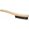Brosse nettoyante en acier inoxydable avec 3 x 19 rangs de fils, longueur 13-11/16"