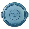 Couvercle rond BruteMD plat en plastique/polyéthylène pour contenant de 24" de diamètre.